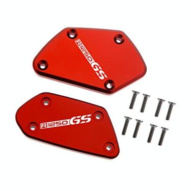 Imagem de Acc-Creativity Tampa do reservatório de fluido de freio dianteiro de alumínio para motocicleta Tampa do reservatório do cilindro mestre compatível com BMW R1250GS 18-19 (vermelho)