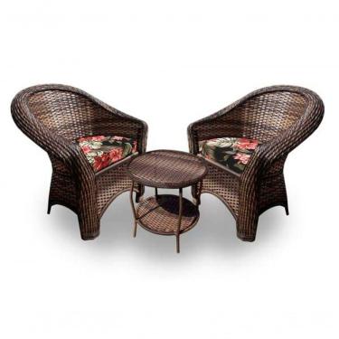 Imagem de Conjunto De Poltronas 2 Poltronas + 1 Mesa Centro Maui Preto