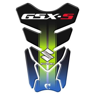 Imagem de Protetor De Tanque Adesivo Moto Suzuki Gsx-S Verde Preto