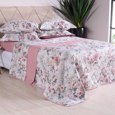 Imagem de Colcha Com Porta Travesseiros Solteiro 200 Fios 100% Algodão