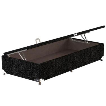 Imagem de Base Box Para Colchão De Solteiro Probel Com Baú Universal 34x88x188cm Preto