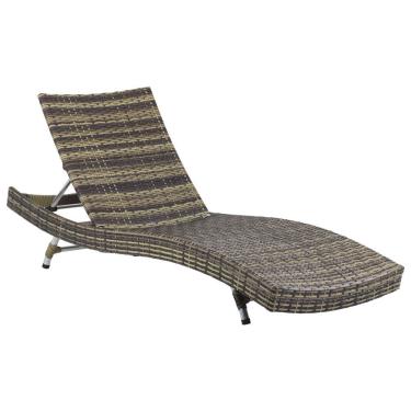 Imagem de Espreguiçadeira Bona Em Alumínio Jardim Trama Capuccino