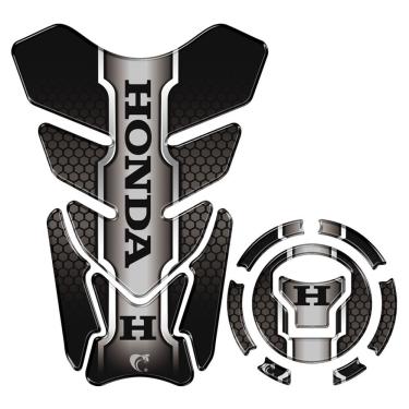 Imagem de Kit Protetor Tanque Adesivo Moto Honda Acima 2018 Preto Cor Preto