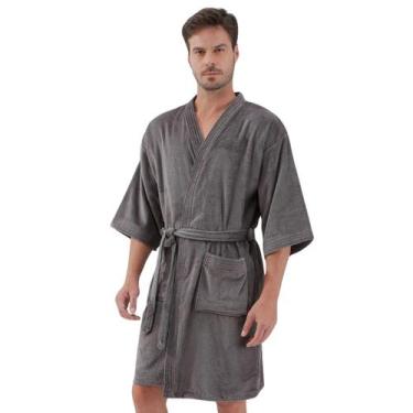 Imagem de Roupao Adulto Dohler Atoalhado Velour Confort Grafite, P