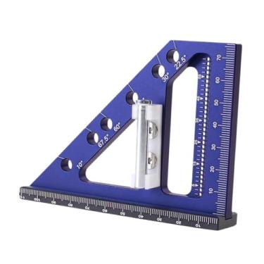 Imagem de Generic Régua de medição de ângulo múltiplo 3D, transferidor, esquadria, régua triangular, linha de desenho para artesanato