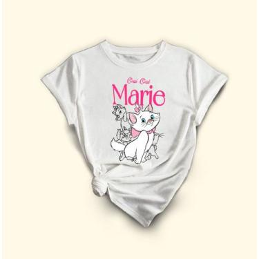 Imagem de Camiseta Gata Marie Com Estampa Exclusiva .100% Algodão - Lobo Sete, B