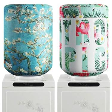 Imagem de Yangshine 2 Peças De Barril Dispensador Água Com Capa Protetora Contra Poeira Para Garrafa 5 Galões, Refrigerador Reutilizável À Prova Tecido, Protetor Móveis, Decoração Casa E Escritório, Flamingo,