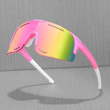 Imagem de Óculos De Sol Feminino Esportivo Moderno Oversized para Ciclismo e Cor