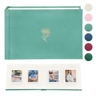 Imagem de kuword Mini Álbum De Fotos Capa Dura 3", 52 Compartimentos Com Espaço Extra Amplo Para Escrita Fujifilm Instax Mini, Câmera Instantânea Evo Liplay, Polaroid Hp Sprocket, Cartões K-Pop (Aqua)