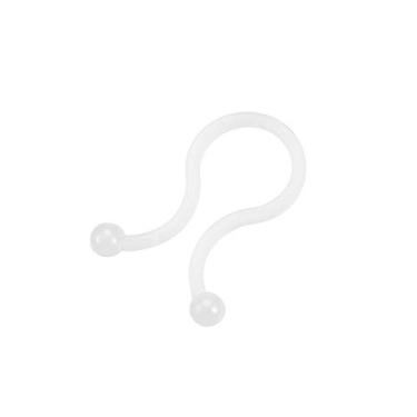 Imagem de uxcell Cabo de trava de torção de nylon em forma de U Salve Local de 10,5 mm de diâmetro branco 200 peças