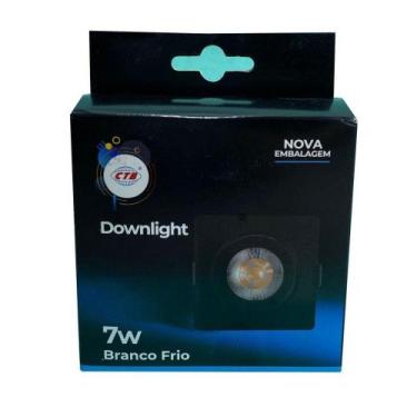 Imagem de Spot LED Embutir 7W Downlight Preto - CTB
