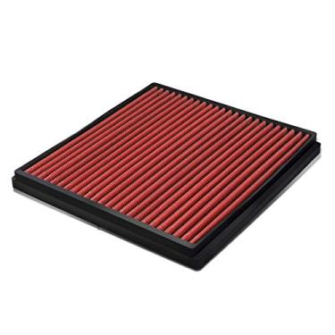 Imagem de [Lavável] Filtro de ar para cabine de painel de alto fluxo compatível com Acura MDX TSX TL Honda Accord Civic Pilot CR-V, vermelho, pacote com 1