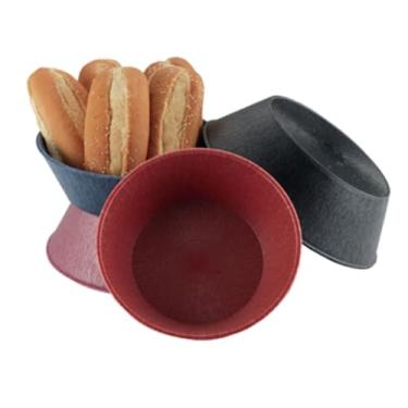 Imagem de Cesta de servir grande redonda H.S. Inc HS1012L-J, 23 x 6 cm, pode ser colocada no micro-ondas e na lava-louças, polietileno, estilo jalapeño, ideal para restaurantes e aperitivos, pacote com 24