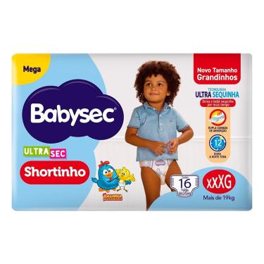Imagem de Fralda Descartável Babysec Ultrasec Shortinho Mega Tamanho XXXG 16 Unidades