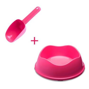 Imagem de Kit Pote Comedouro Pet 350ML + Pá Dosadora Colher Ração - Stark Pet, R