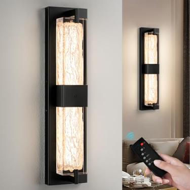 Imagem de WOSHITU Aplique De Parede Resina Operado Por Bateria - Sem Fio Recarregável Luz Negra Regulável Led Remoto Arandelas Iluminação Moderna Penteadeira Fiação Para Sala Estar Quarto Banheiro