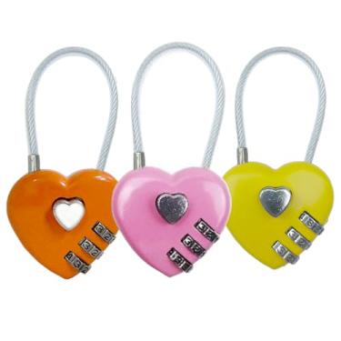 Imagem de LITAITAI Cadeado em forma de coração, cadeado de amor, pequenos lockerlocks, cadeado de amor para caixa de armazenamento de joias, presente de dia dos namorados, combinado, cadeado de armário de