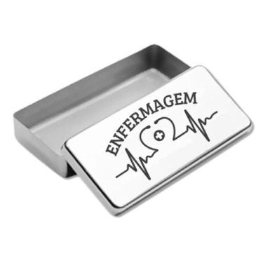 Imagem de Estojo Inox Autoclavavel Personalizado a Laser Enfermagem - Love Saude
