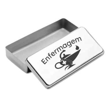 Imagem de Estojo Inox Autoclavavel Personalizado a Laser Enfermagem - Love Saude