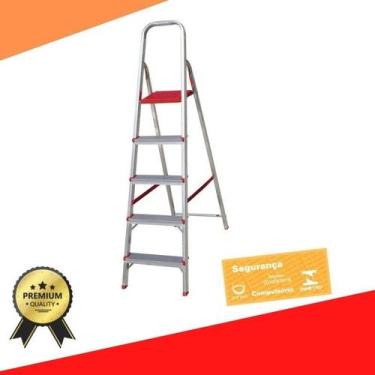Imagem de Escada Domestica De Aluminio 5 Degraus Btf - Botafogo