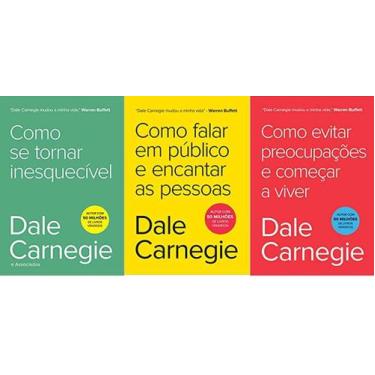 Imagem de KIT 3 LIVROS DALE CARNEGIE Como se tornar inesquecível + Como falar em