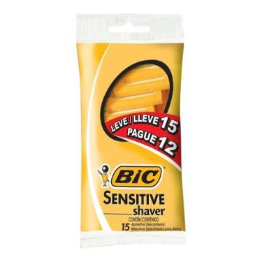 Imagem de Aparelho de Barbear Bic Sensitive Shaver Leve 15 Pague 12 Unidades