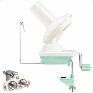 Imagem de Adhafera Enrolador de fios com guia, enrolador de bolas de fio para crochê, o ajudante para os amantes da coleção de fios