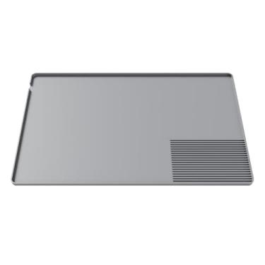 Imagem de WeiLaiKeQi Tapete para cafeteira expresso, fácil de limpar, reutilizável e lavável, estação de compactação de expresso, bandeja coletora para cafeteria, Cinza