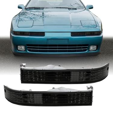 Imagem de USR 89-92 A70 Luz de seta – Conjunto de lâmpadas de para-choque (esquerda + direita) - compatível com Toyota Supra Mark 3 A70 / MA70 Mark III / GA70 1992 1989 todos os modelos TURBO (lentes de fumaça)