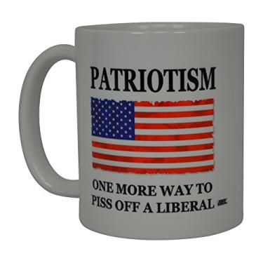 Imagem de Rogue River Tactical Caneca de café conservadora republicana bandeira dos EUA patriotismo americano mais uma maneira de irritar uma xícara de novidade liberal ótima ideia de presente para homens pai