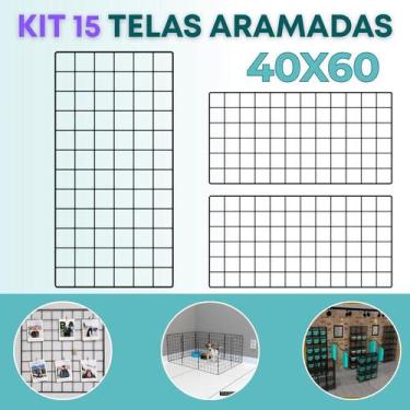Imagem de Kit 15 Telas Aramada 40x60cm Organização Escritório Recados Anotações 