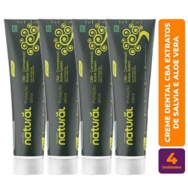 Imagem de Kit c/ 4 Creme Dental Vegano CBA Extratos de Salvia e Aloe Vera 80g - 
