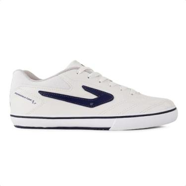 Imagem de Chuteira Topper Dominator 3 LT, Masculino, Branco/Marinho, 44