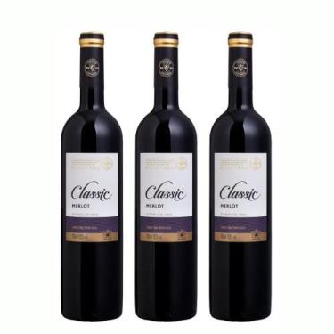 Imagem de Kit 3 Vinho Salton Classic Merlot 750ml - Serra Gaúcha