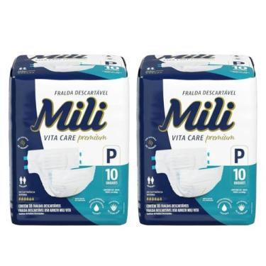 Imagem de Kit C2 Fralda Geriátrica Adulto 10 Unidades Tam P - Mili