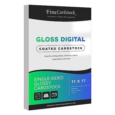 Imagem de Cartolina digital brilhante de um lado – Perfeito para impressão a laser colorida, propostas de design, folhetos, folhetos | 28 x 43 cm | Capa de 36 kg | Sem ácido, revestido brilhante em 1 lado | 50