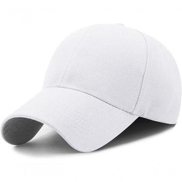 Imagem de Boné De Beisebol Liso Aba Curva Esportivo Unissex Para Corrida Caminhada Ciclismo Branco