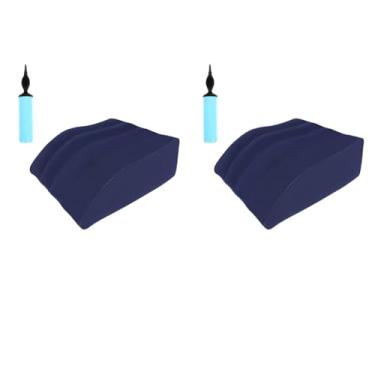 Imagem de Travesseiro inflável de tamanho grande para dormir e sentar – Almofada ergonômica para descanso dos pés para viagens de avião, cadeira de escritório, cama de casa – Alivia a dor nas costas, ciática