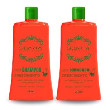 Imagem de Kit Crescimento Capilar Sidarta = Shampoo + Condicionador 250ml anti-queda e fortalecimento