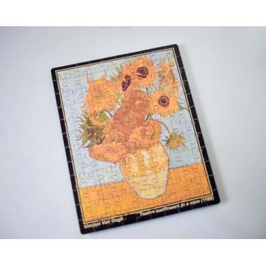 Imagem de Quebra-Cabeça Van Gogh Girassóis em Vaso, 120 Peças, Arte Clássica marca Remontar