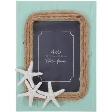 Imagem de Porta Retrato Vertical Decoração Estrela Do Mar Artesanal - Gici Decor