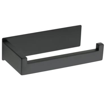 Imagem de Alise Suporte de papel higiênico adesivo para papel higiênico Suporte de rolo de papel autoadesivo SUS304 aço inoxidável, preto fosco