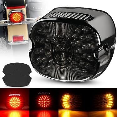 Imagem de Nilight Luz traseira LED para motocicleta, sinal de seta, placa de carro de condução, luz traseira, plug and play, para Harley Davidson Dyna Sportster 883 1200 Road King Glide Electra Heritage, 2 anos