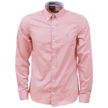Imagem de Camisa Xadrez Masculina Manga Longa Rosa Austin Western 38367