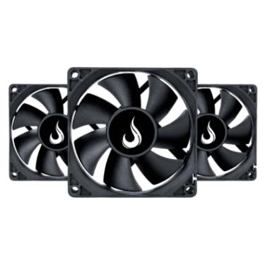 Imagem de Kit 3 Cooler Fan Rise Mode Black 80mm 12v Preto - Rm-bk-02-fb