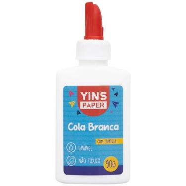 Imagem de Cola branca com espátula para uso escolar 90 g - YINS BRASIL