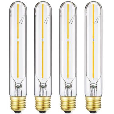 Imagem de Lâmpada HOMOSUM Tubular T10 LED 4W 5000K 400lm E26, pacote com 4