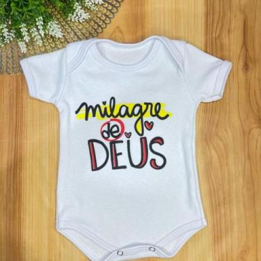 Imagem de Body Infantil Manga Curta Branco Temático Bebê Frase 100% Suedine - Sa