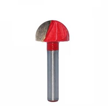 Imagem de 1pc 1/4 6.35mm Shank Ball Nose Router Bit Round Milling Cutter for Wood CNC Radius Core Box Solid Carbide Tools(6.35X12.7mm)