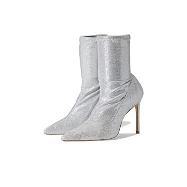 Imagem de Stuart Weitzman Bota elástica Stuart 100, Prata, 40 BR